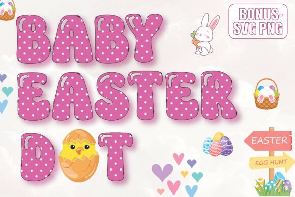 Baby Easter Dot: A Playful Font for Spring Projects