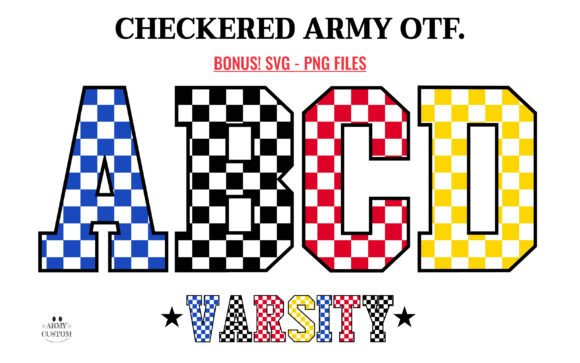 Checkered Army Bundle: A Font That Brings the Thrill of the Race to Your Designs