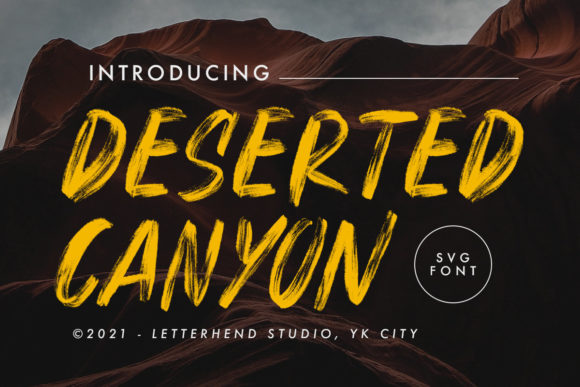 Deserted Canyon: A Bold Textured SVG Font for Impactful Design