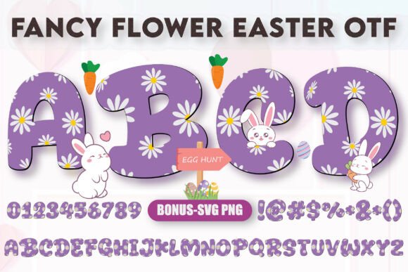 Fancy Flower Easter: A Floral Typeface for Spring Designs