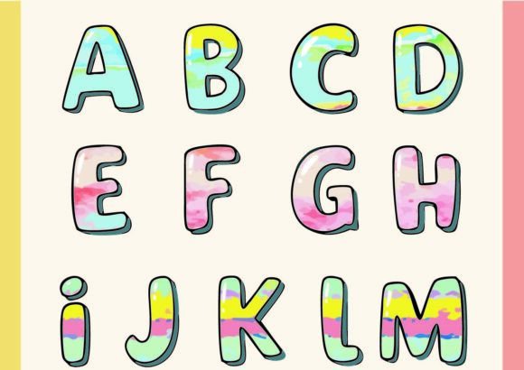 Geneviene: A Color Font That Turns Every Letter Into a Painting