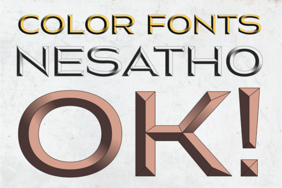 Nesatho-OK: A Cool, Unique Color Font for Modern Creators