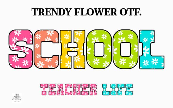 Trendy Flower: A Garden of Retro Joy