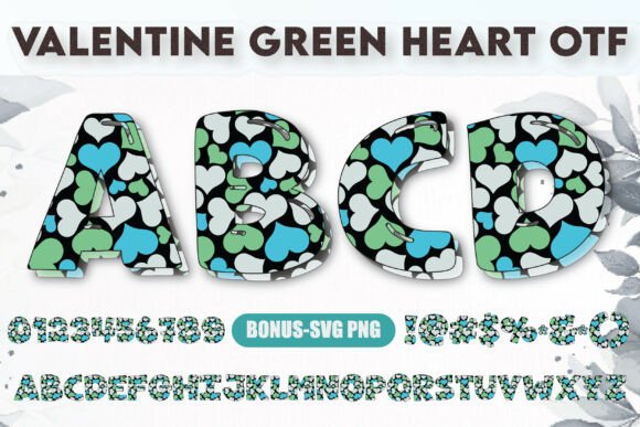 Valentine Green Heart: A Font That Brings Fresh Charm to Your Love-Themed Designs