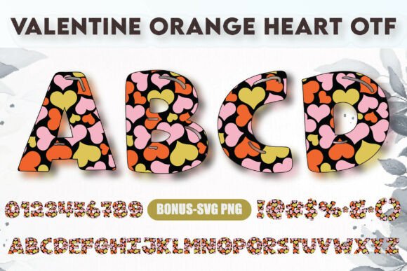 Valentine Orange Heart: A Font That Feels Like a Warm Hug