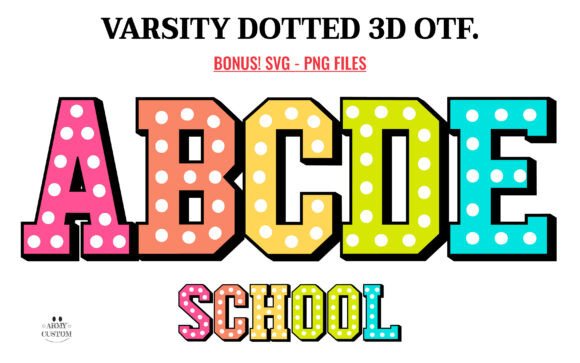 Varsity Dotted 3D: Capturing Collegiate Spirit in Your Designs